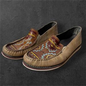 Roper Western Leather Patterned Loafers, size 8, excellent condition!